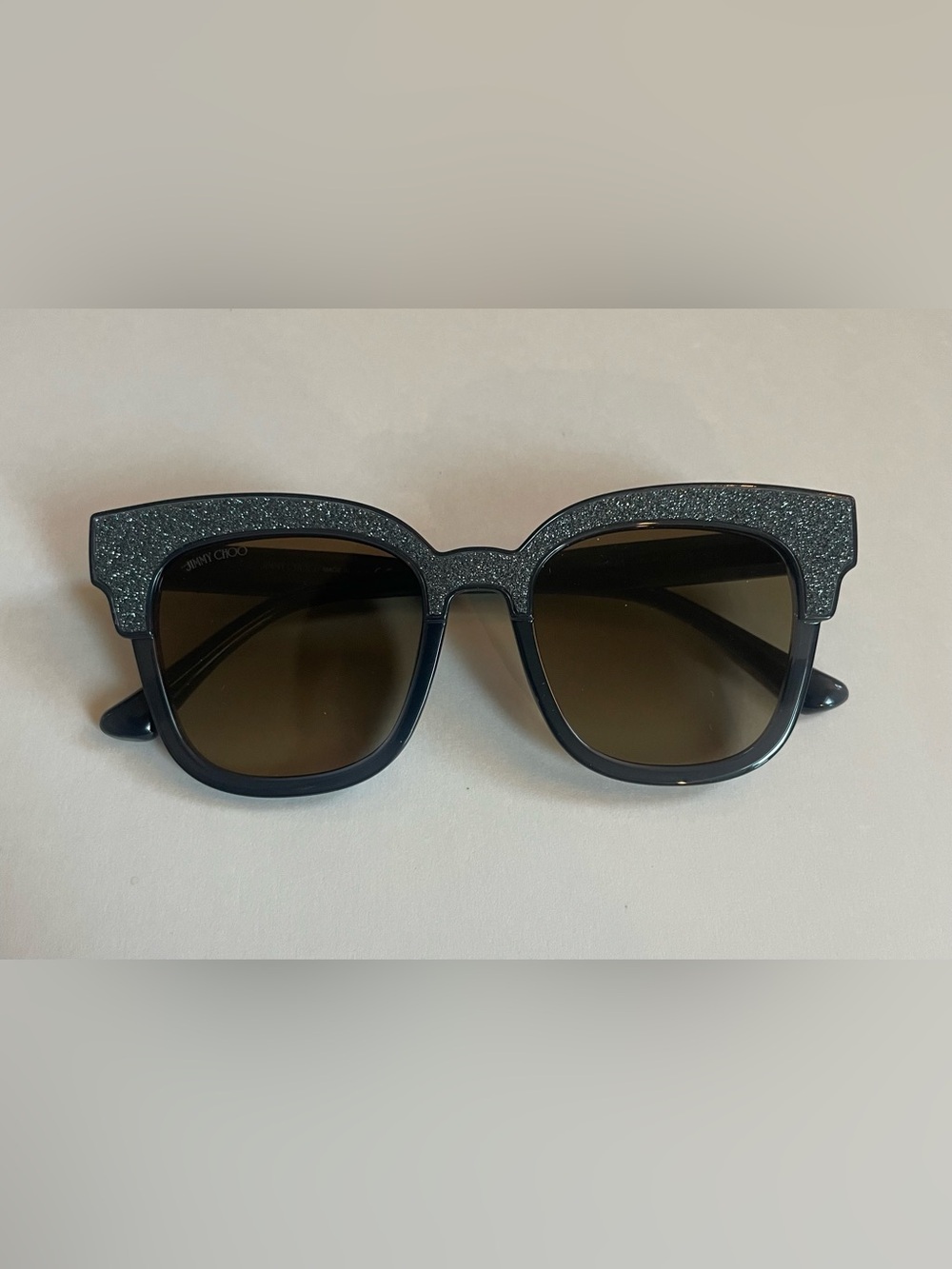 Jimmy Choo Navy Glitter Top Sunglasses